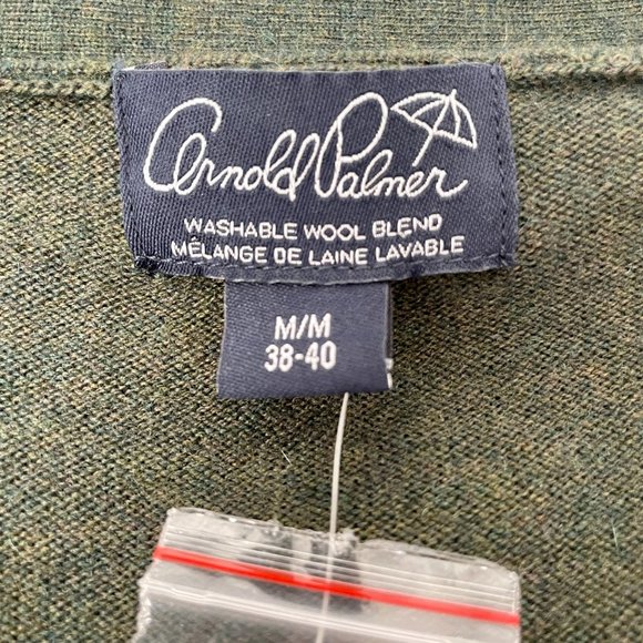 Arnold Palmer Washable Wool Blend Button Up Vest, Forest Green, Size M - Picture 4 of 16